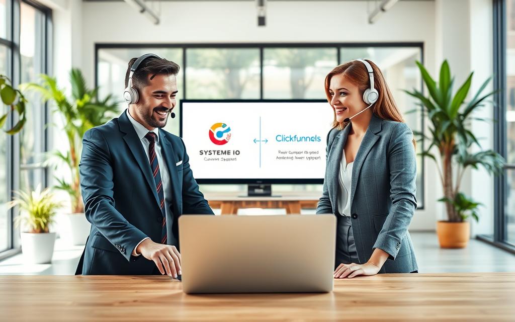 Customer Support Comparison: Systeme.io vs Clickfunnels Systeme.io vs Clickfunnels customer support comparison.